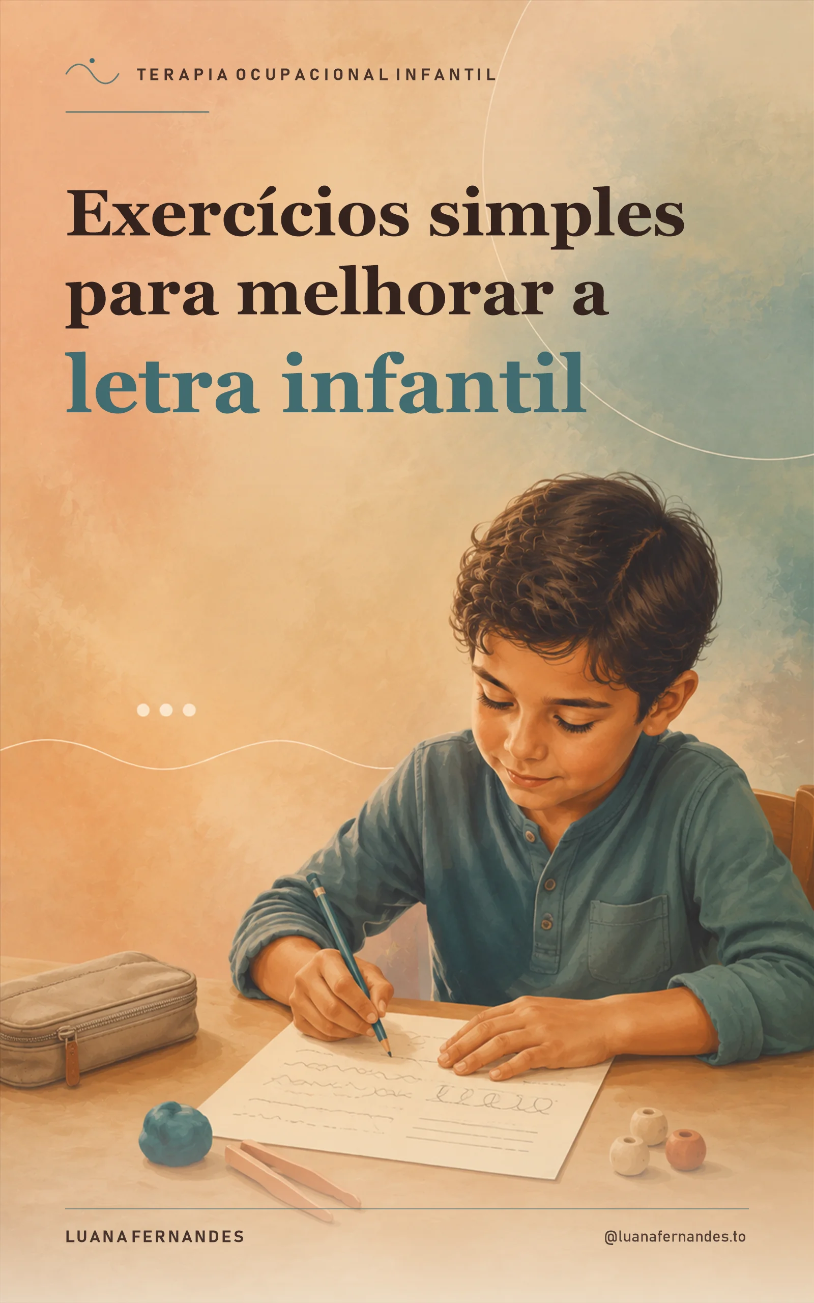 Capa do eBook Exercícios simples para melhorar a letra infantil